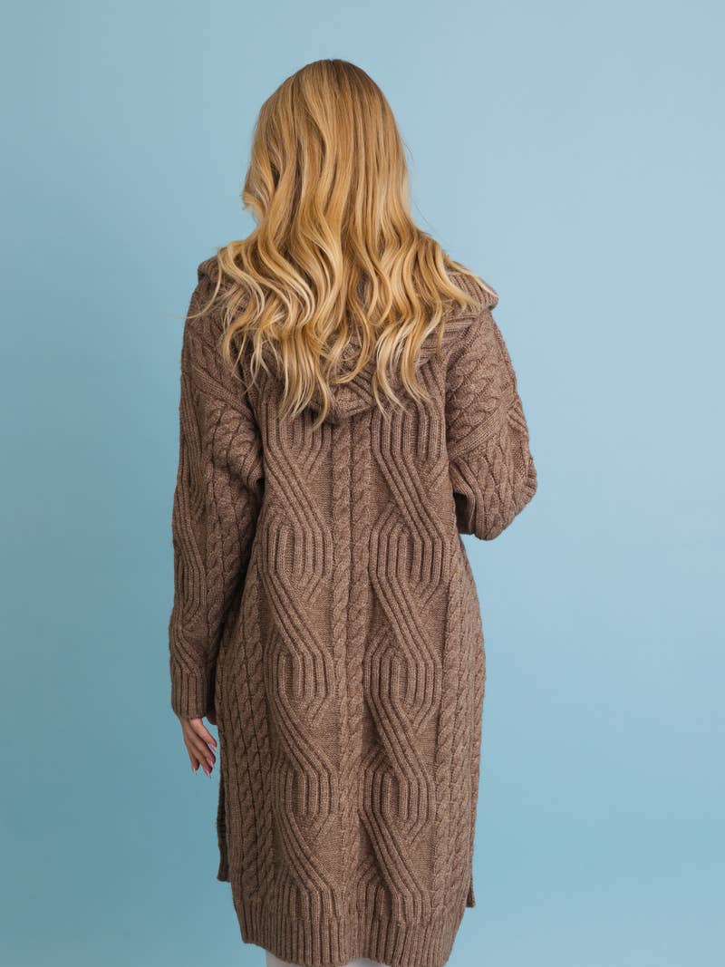 Hooded Knit Cardigan