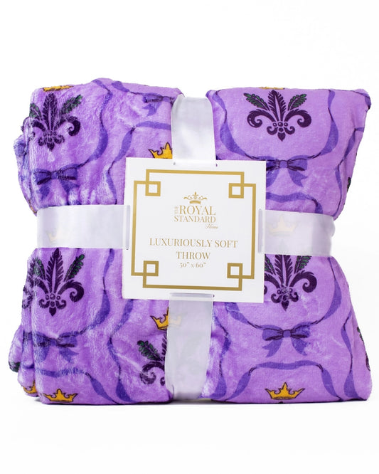 Mardi Bow Throw Blanket