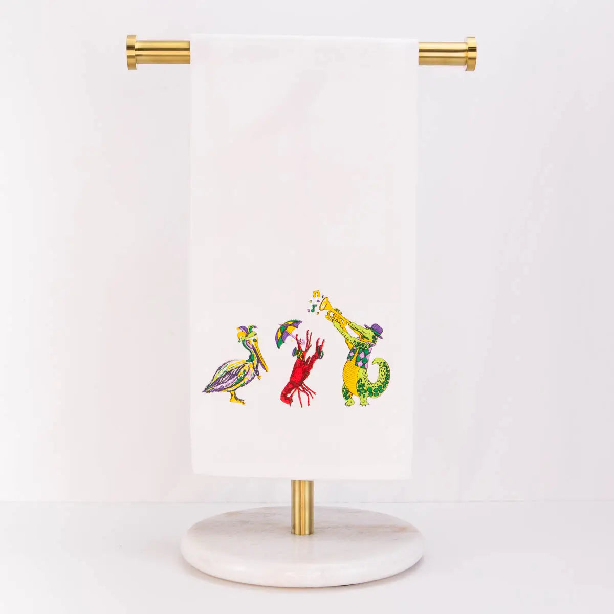 Mardi Gras Band Hand Towel 20x28