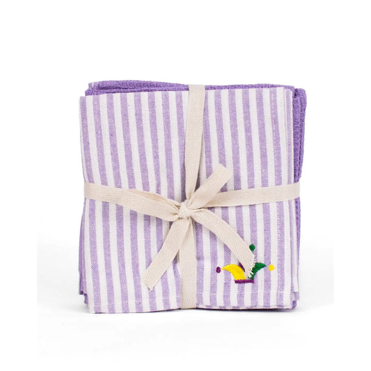 Mardi Gras Cown Hand Towel Set of 3