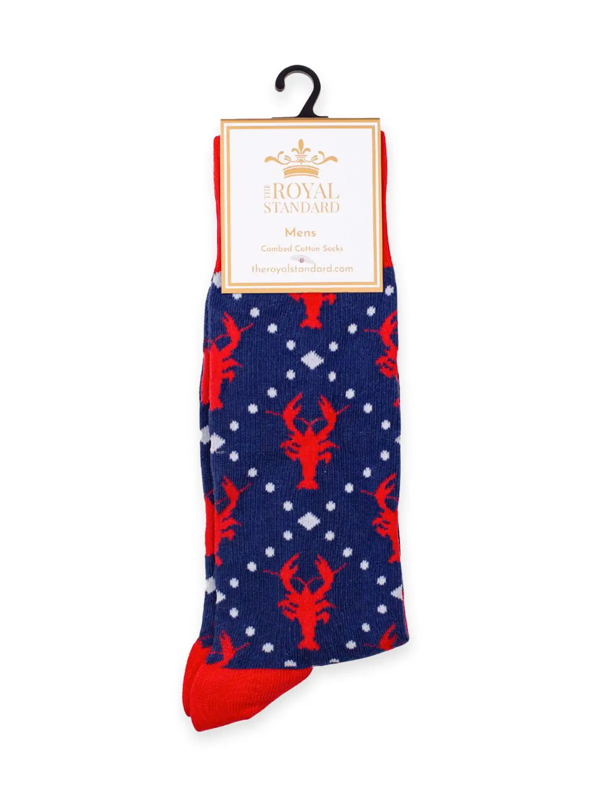 Men's Crawdad Craze Socks Navy/Red