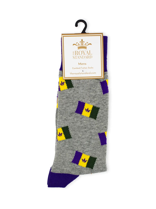 Men's Mardi Gras Flag Socks
