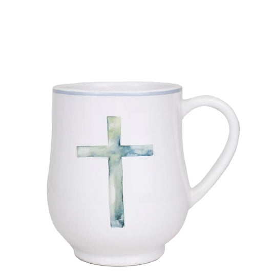 Watercolor Cross Mug 18oz