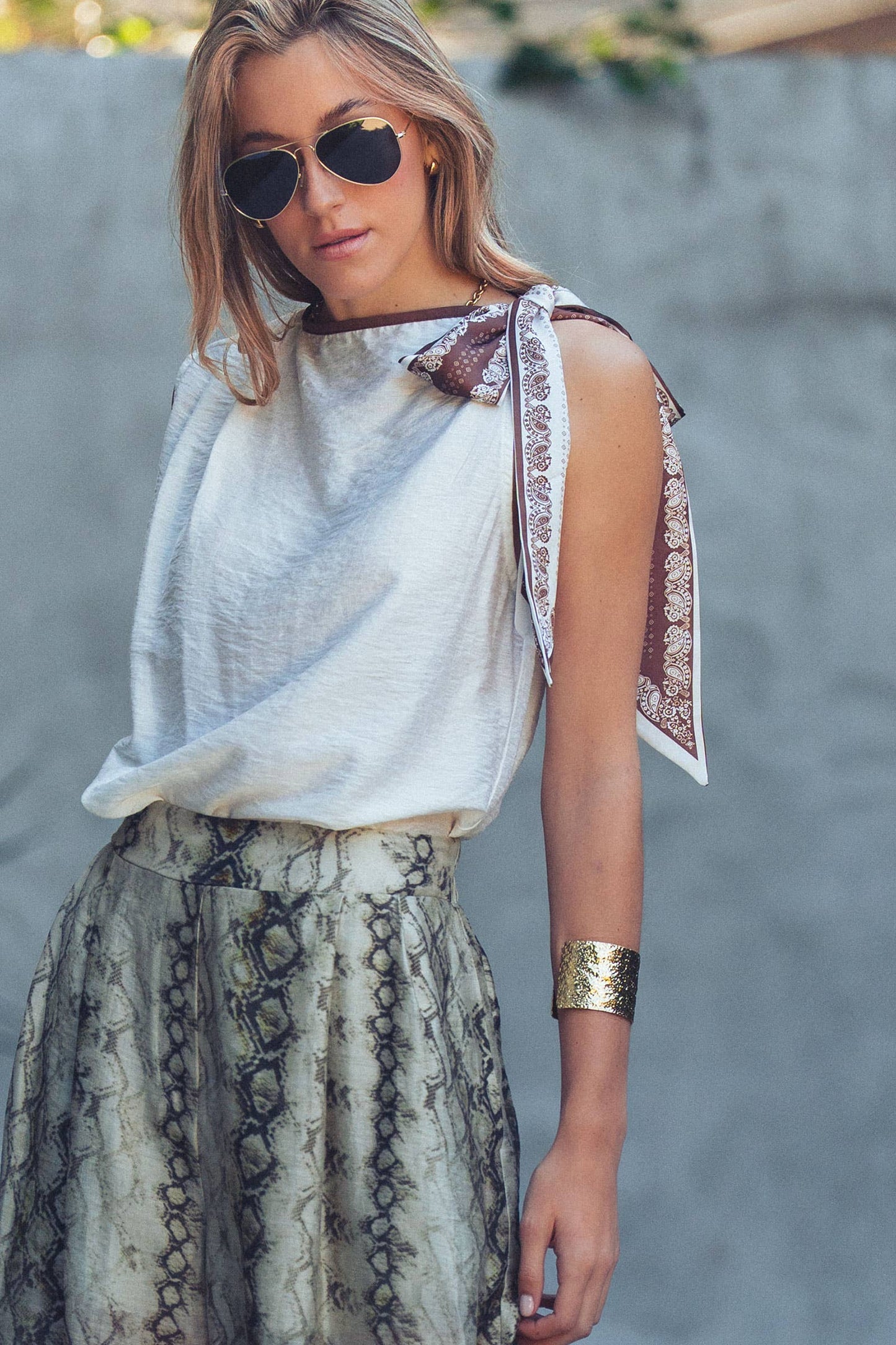 The Paisley Scarf Top