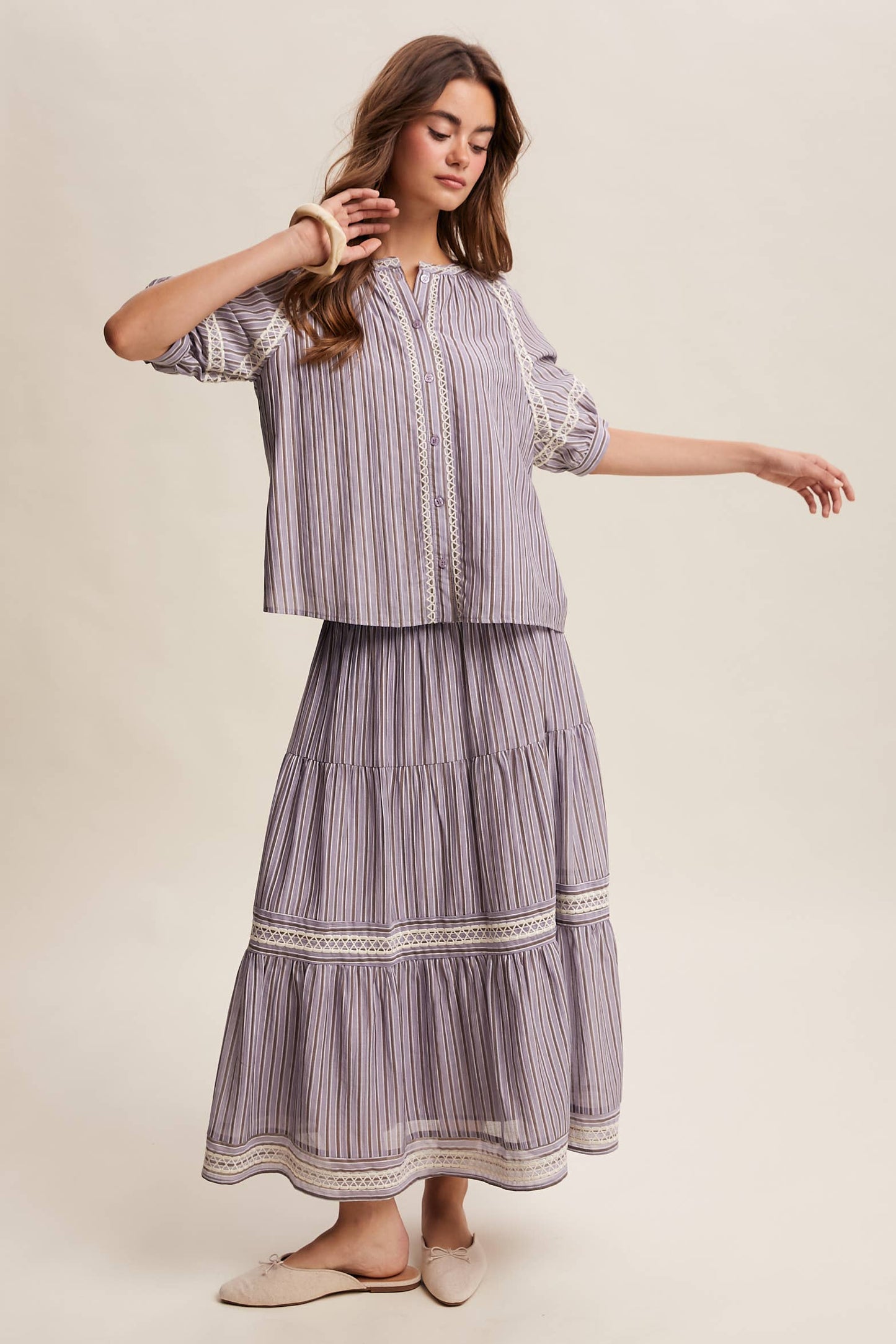 Striped Pinstripe Blouse