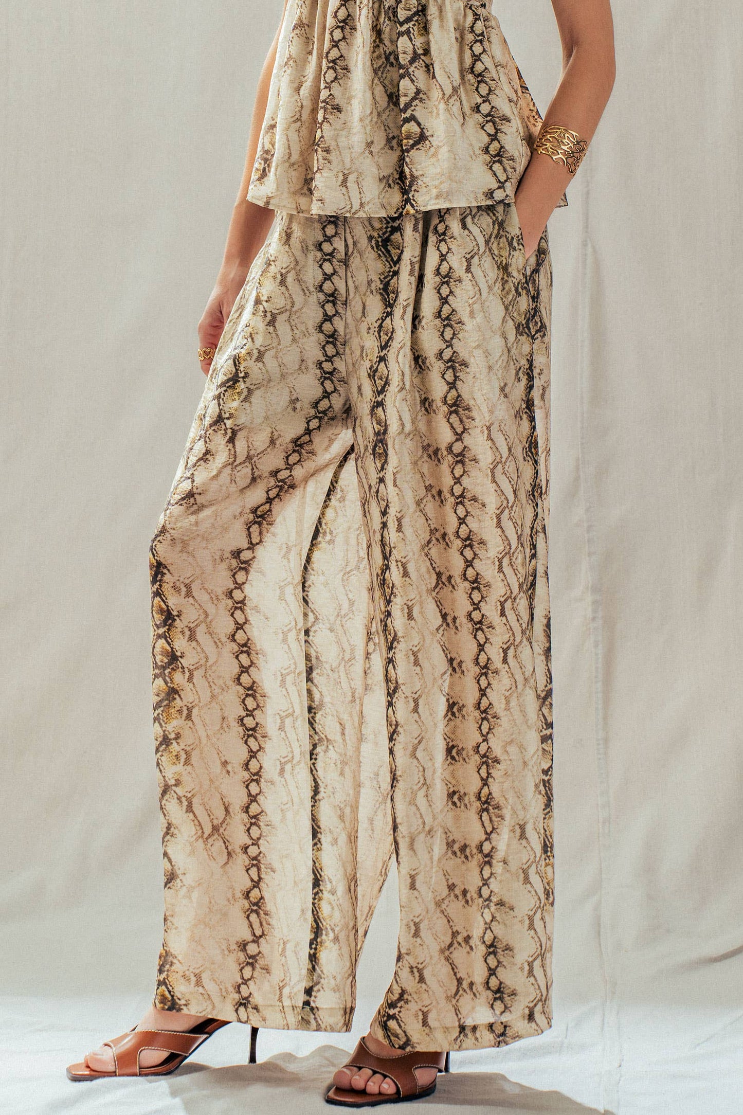 Wide Leg Snake Pants