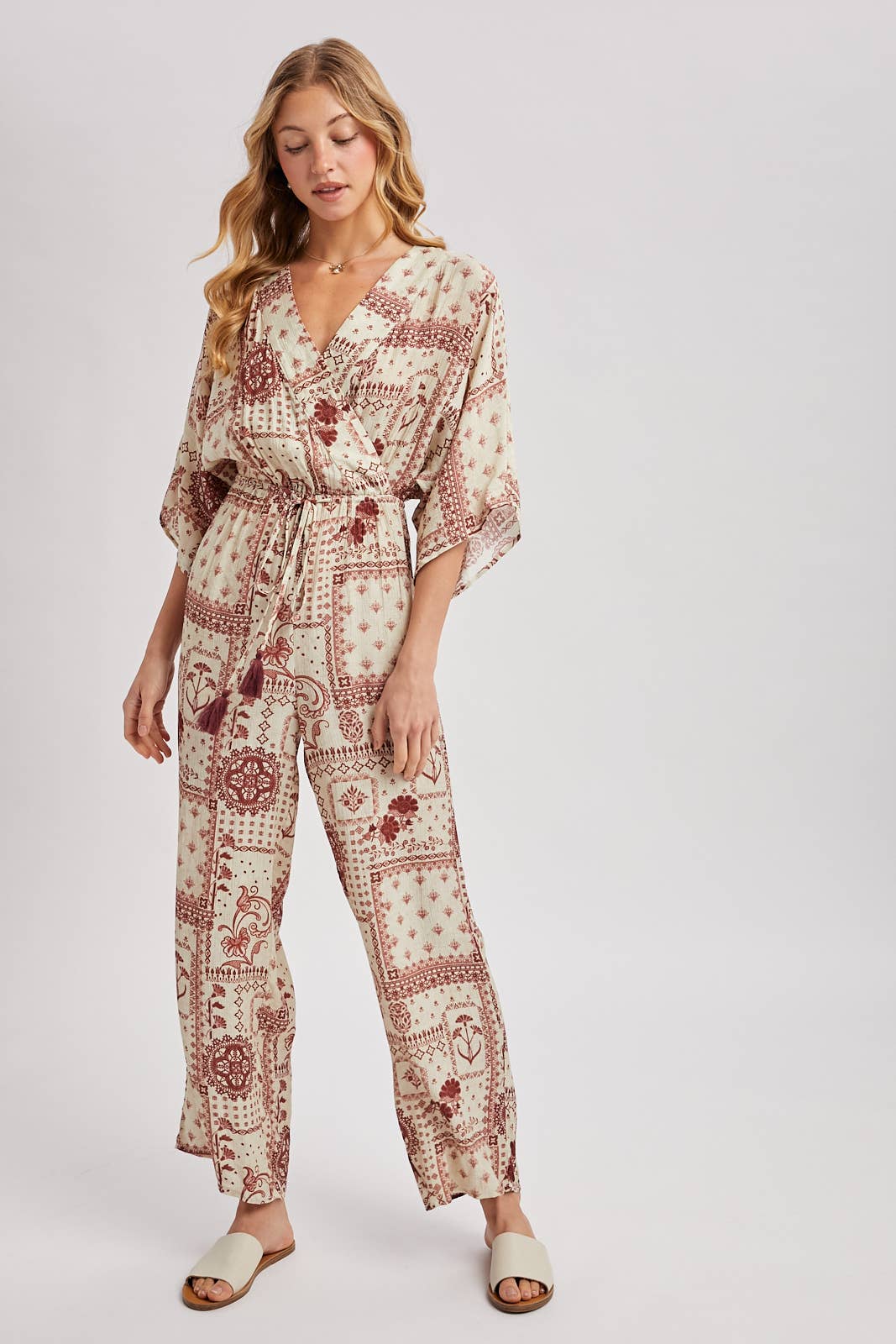 Floral Kimono Jumpsuit