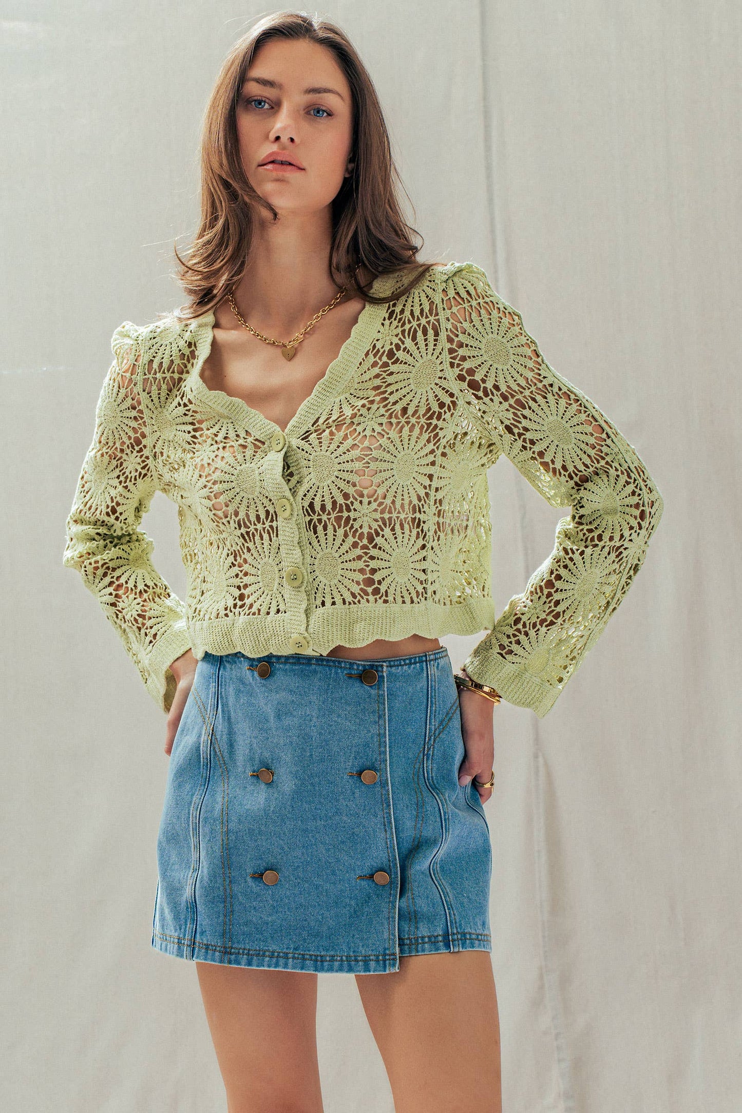 Retro Denim Skort