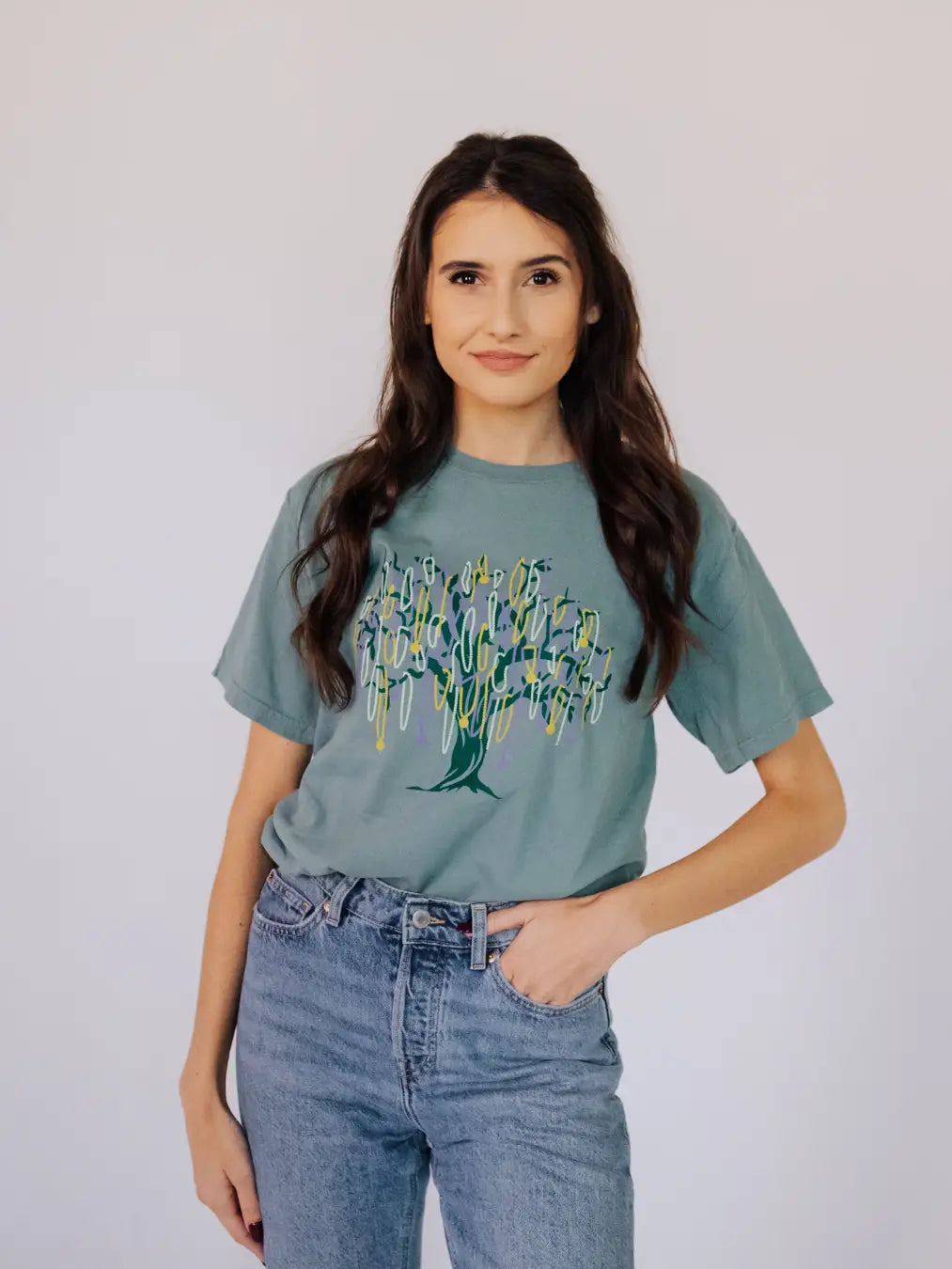 Mardi Gras Bead Tree Tee
