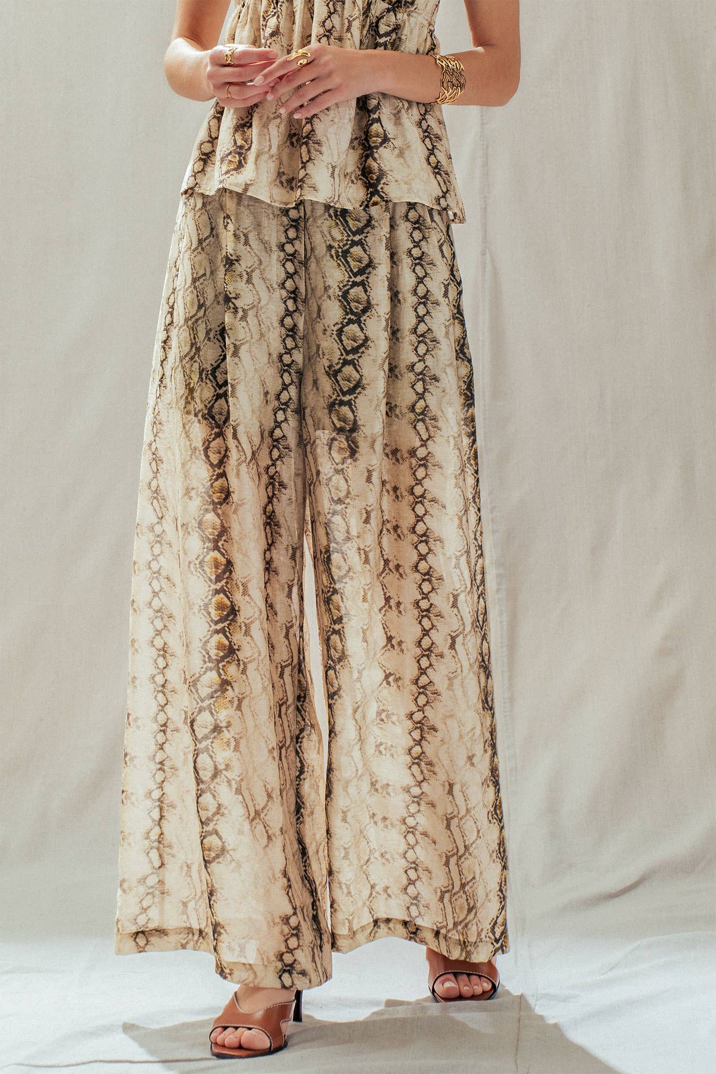 Wide Leg Snake Pants