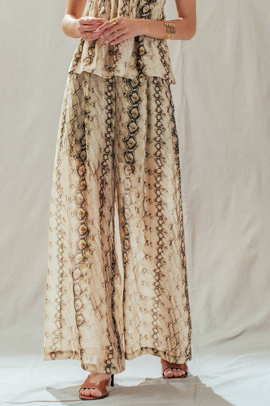 Wide Leg Snake Pants