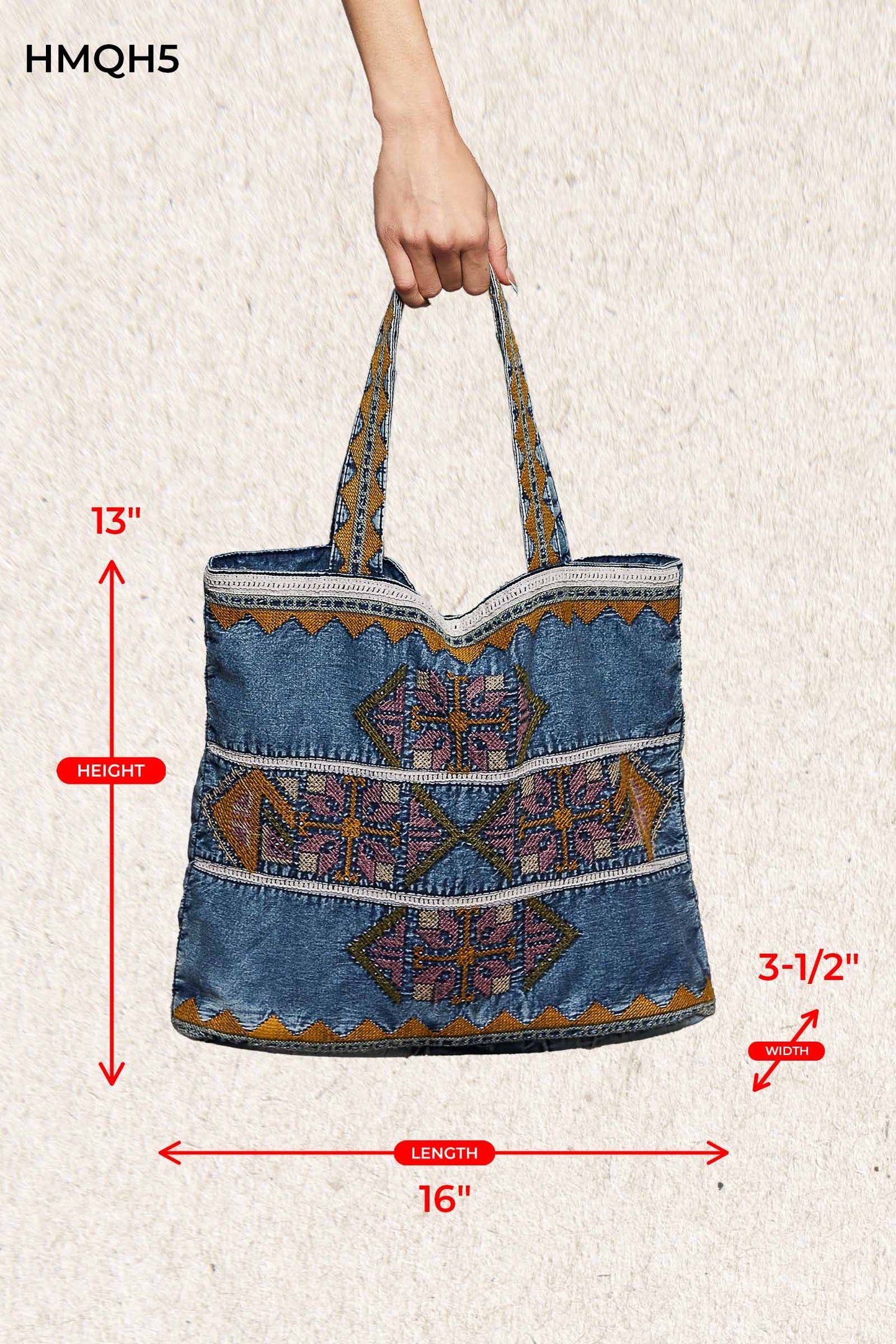 Vintage Wash Denim Tote