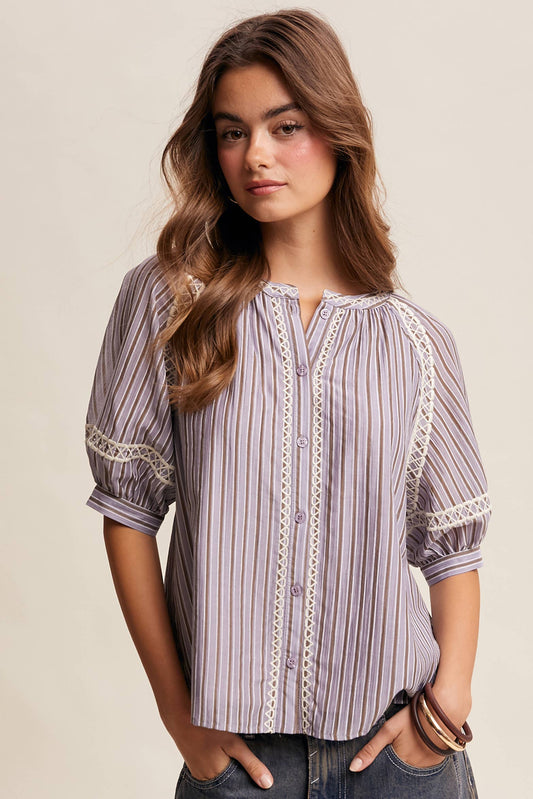 Striped Pinstripe Blouse