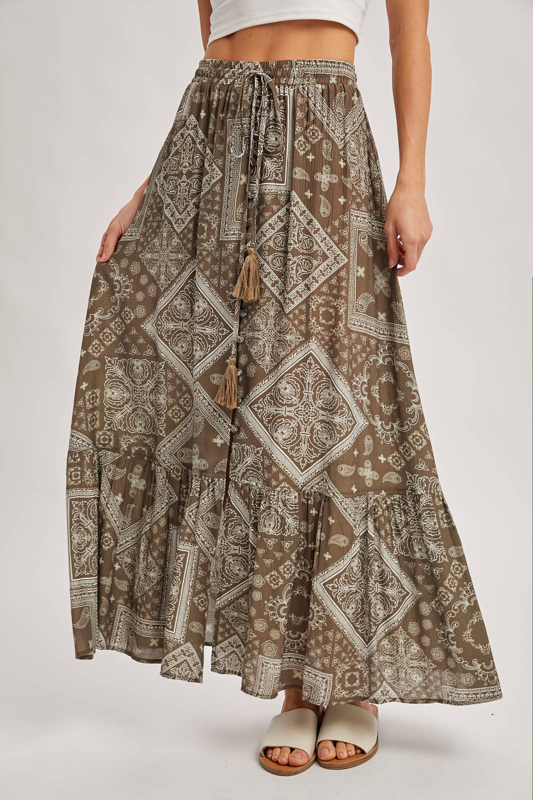 Boho Tiered Maxi Skirt