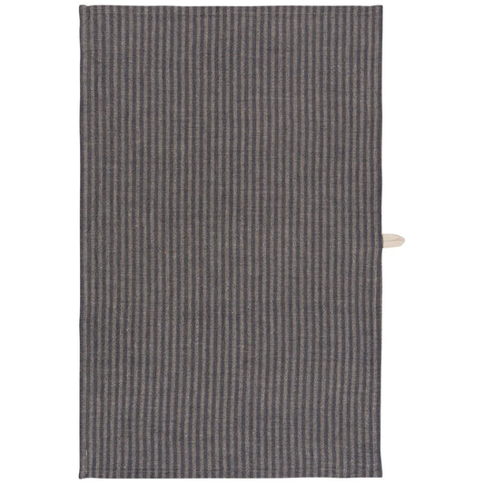Heirloom Midnight Stripe Linen/Cotton Dishtowel