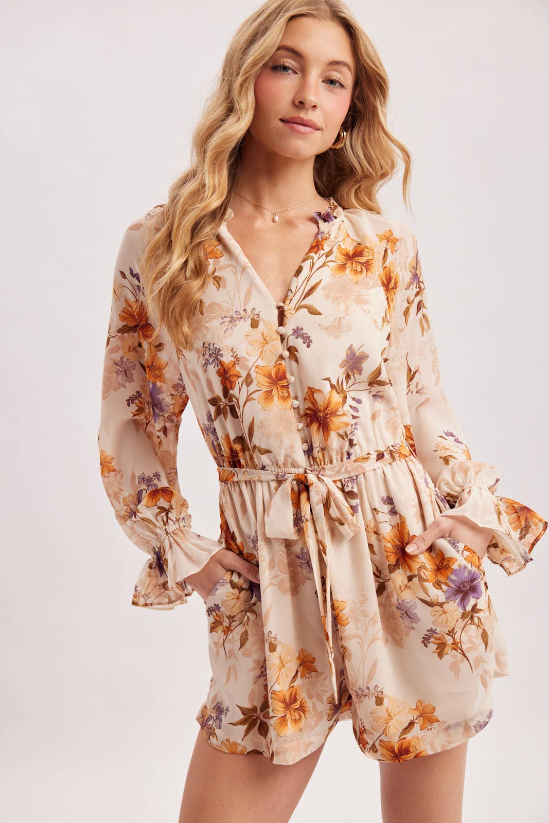 Floral Ruffle Romper