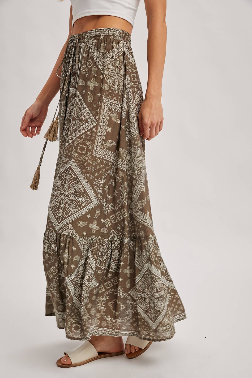 Boho Tiered Maxi Skirt