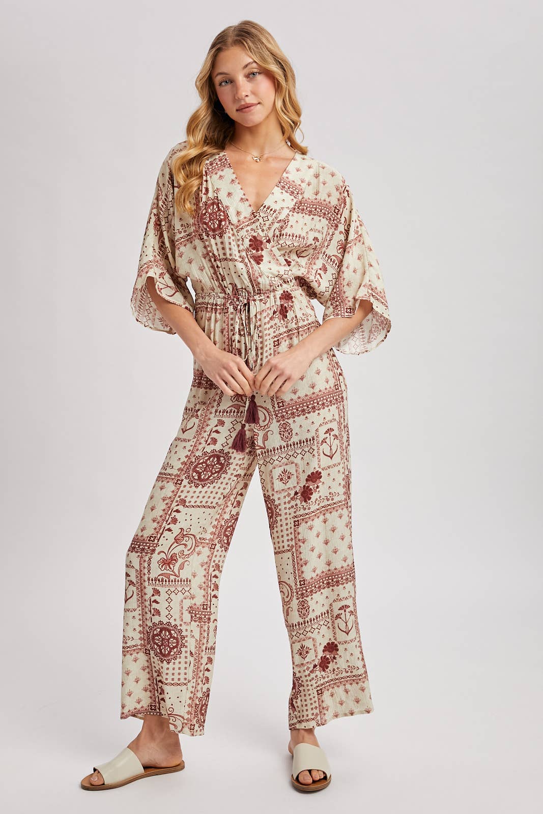 Floral Kimono Jumpsuit