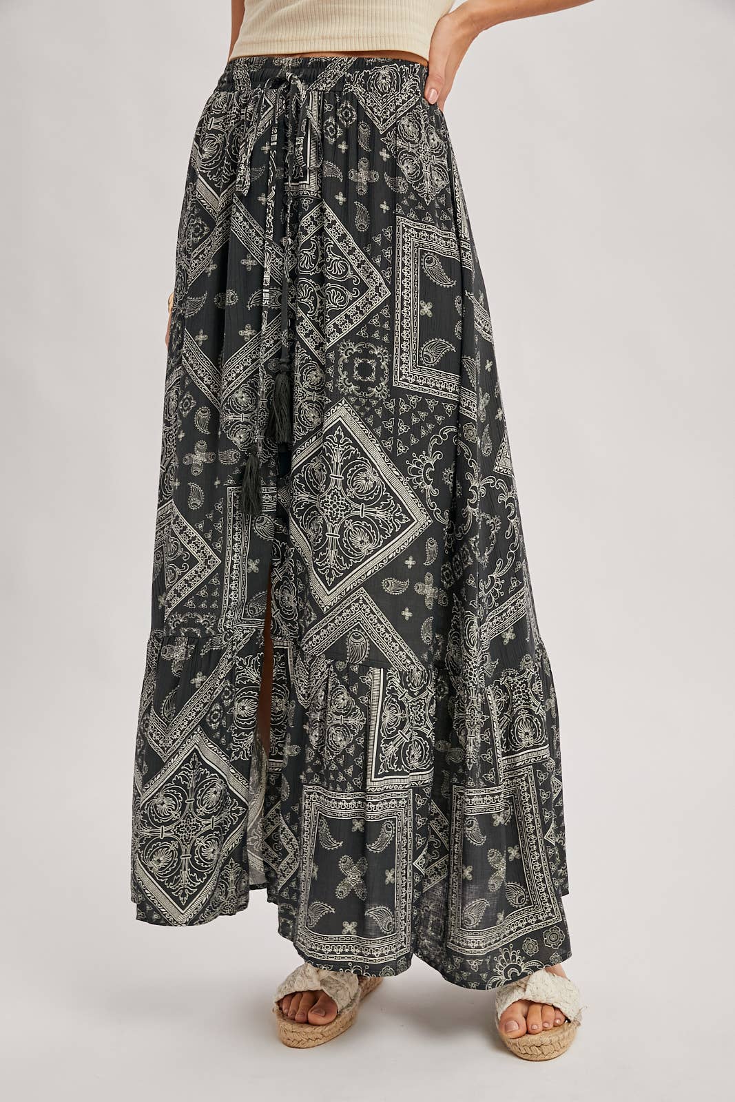 Boho Tiered Maxi Skirt