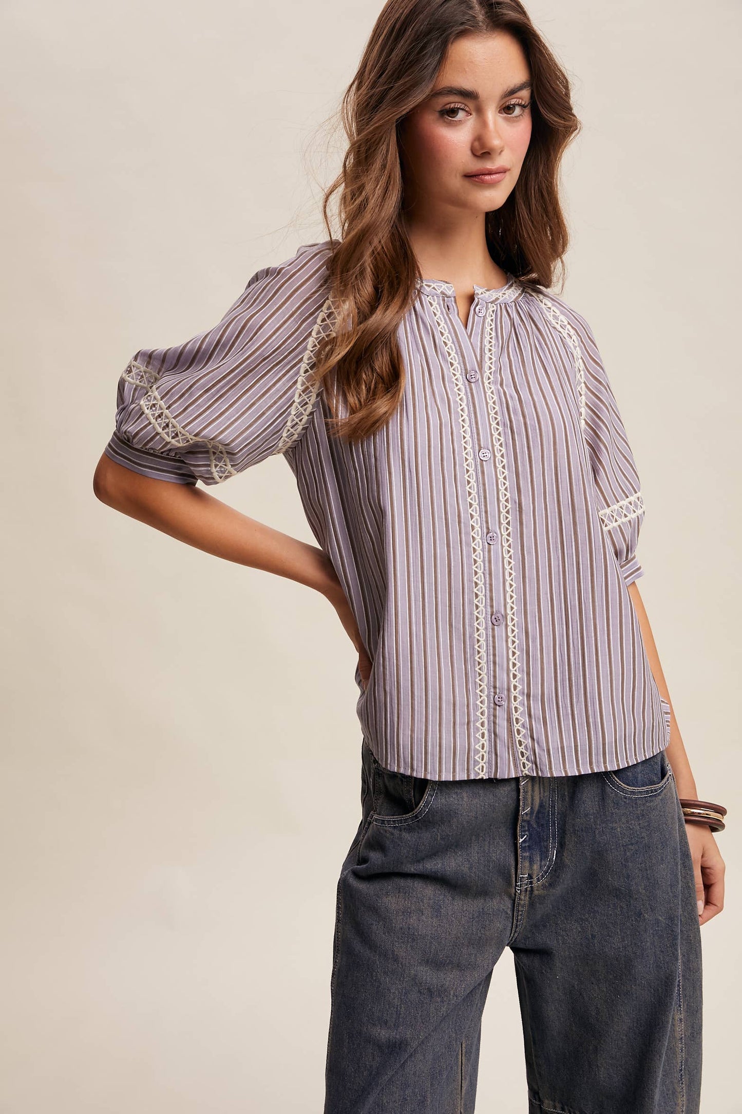 Striped Pinstripe Blouse