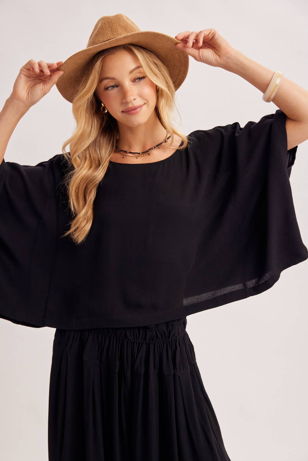 BOHO OVERSIZED DOLMAN TOP AND BALLOON LEG PANTS SET