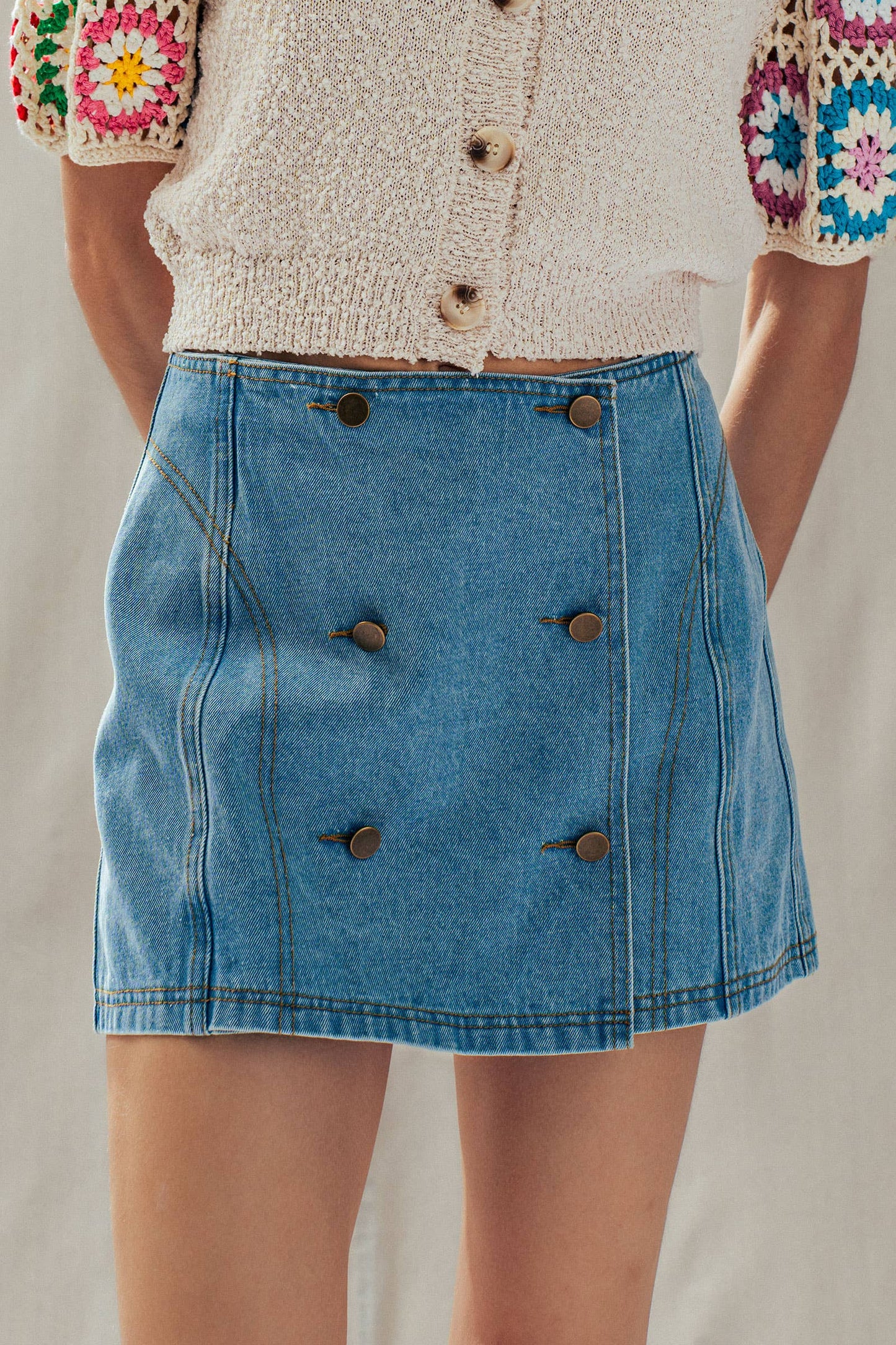 Retro Denim Skort