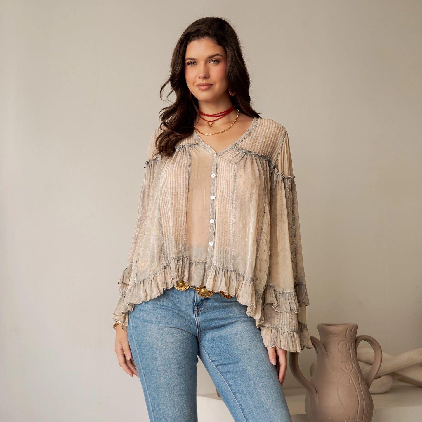 Dreamy Boho Ruffle Top