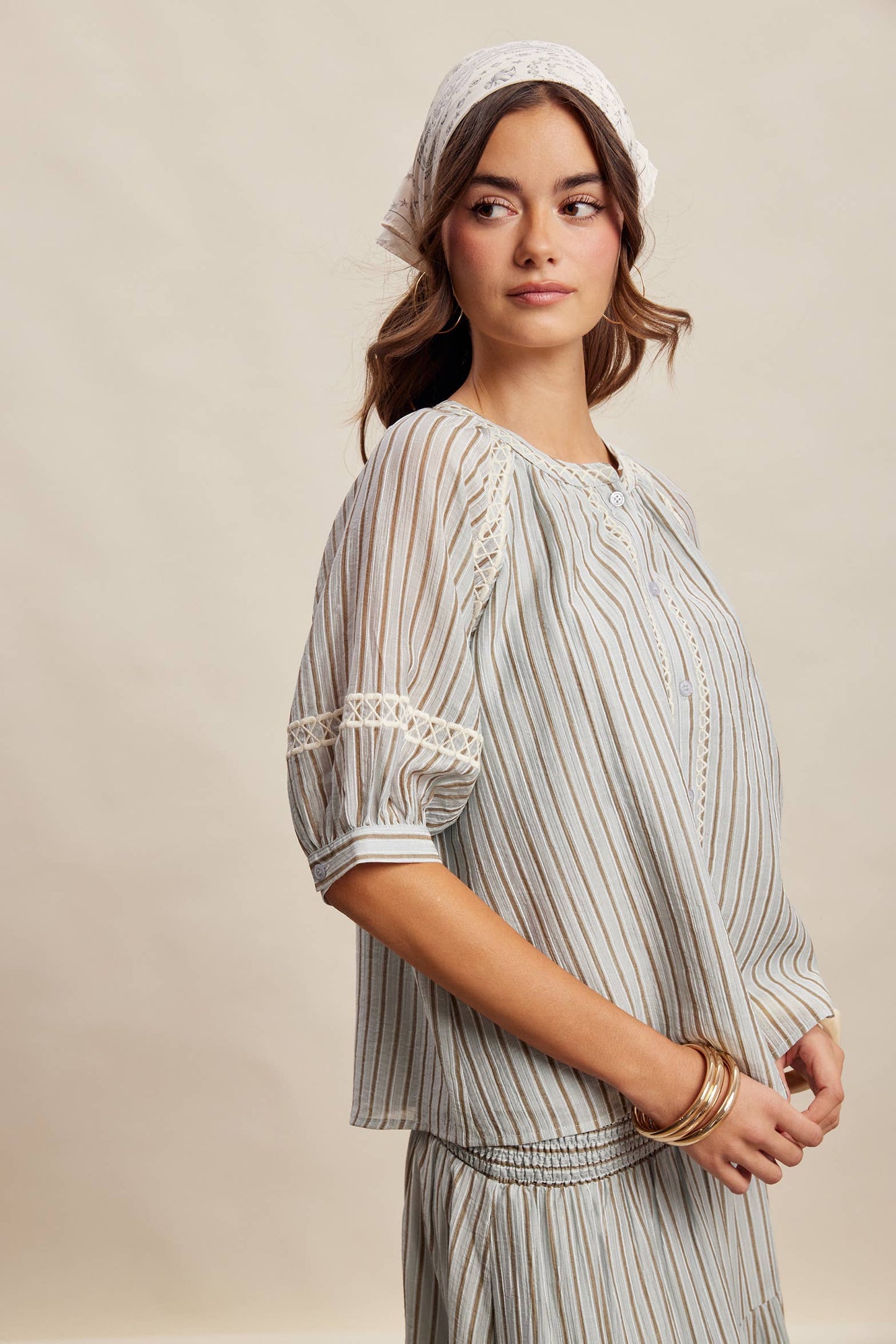 Striped Pinstripe Blouse