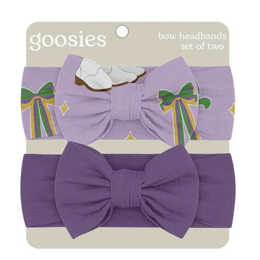 Mardi Gras Headband Bow Set