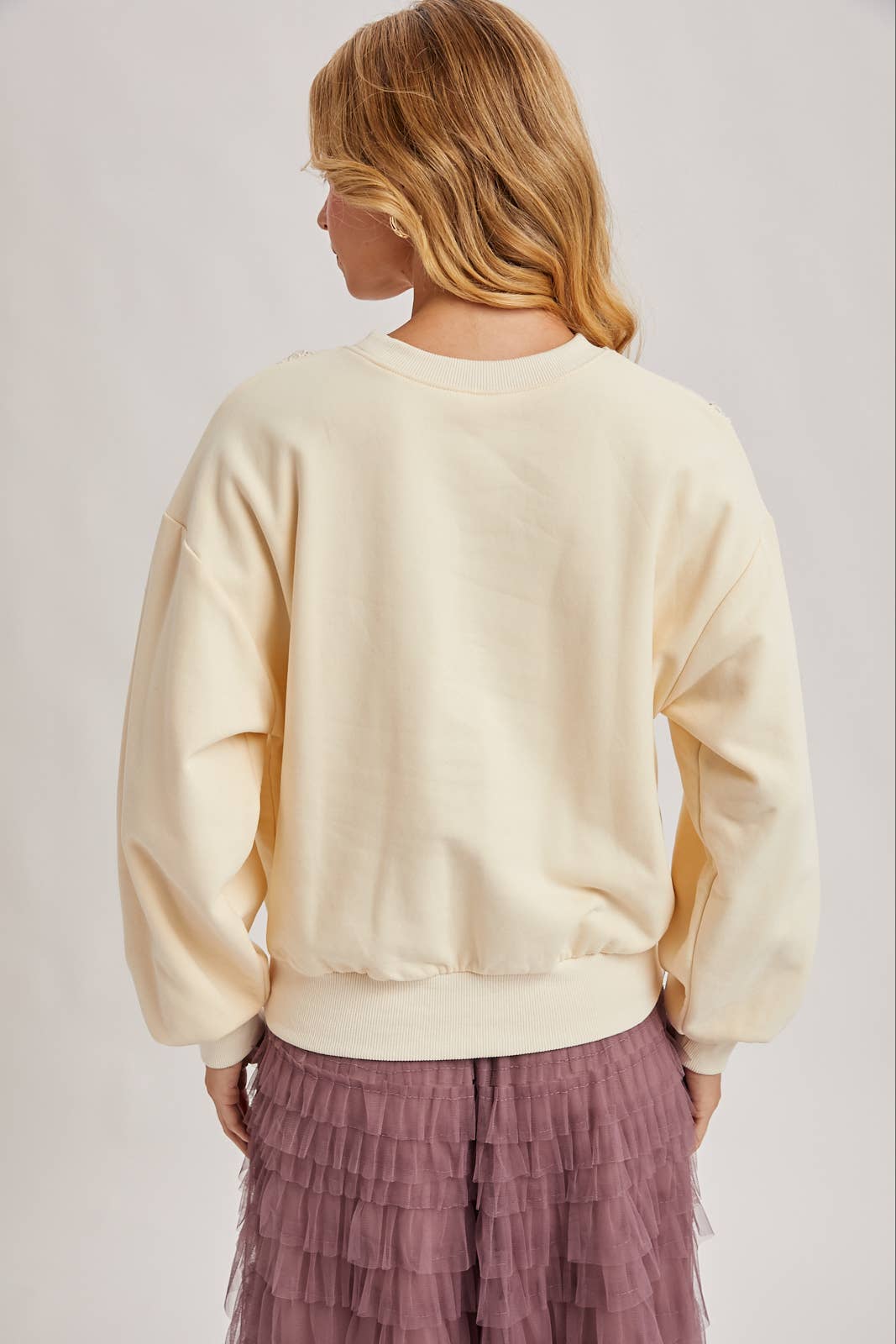 Crochet Trim French Terry Top
