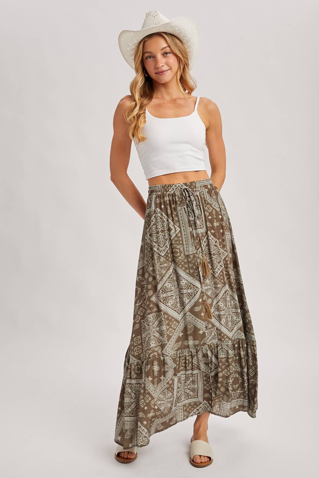 Boho Tiered Maxi Skirt