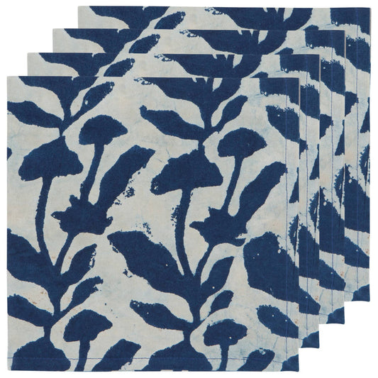Heirloom Flourish Block Print Napkins Set of 4