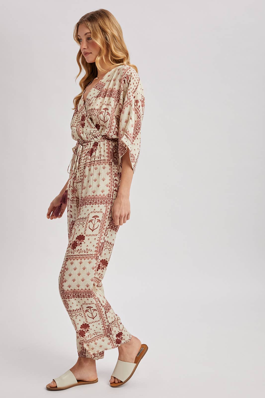 Floral Kimono Jumpsuit