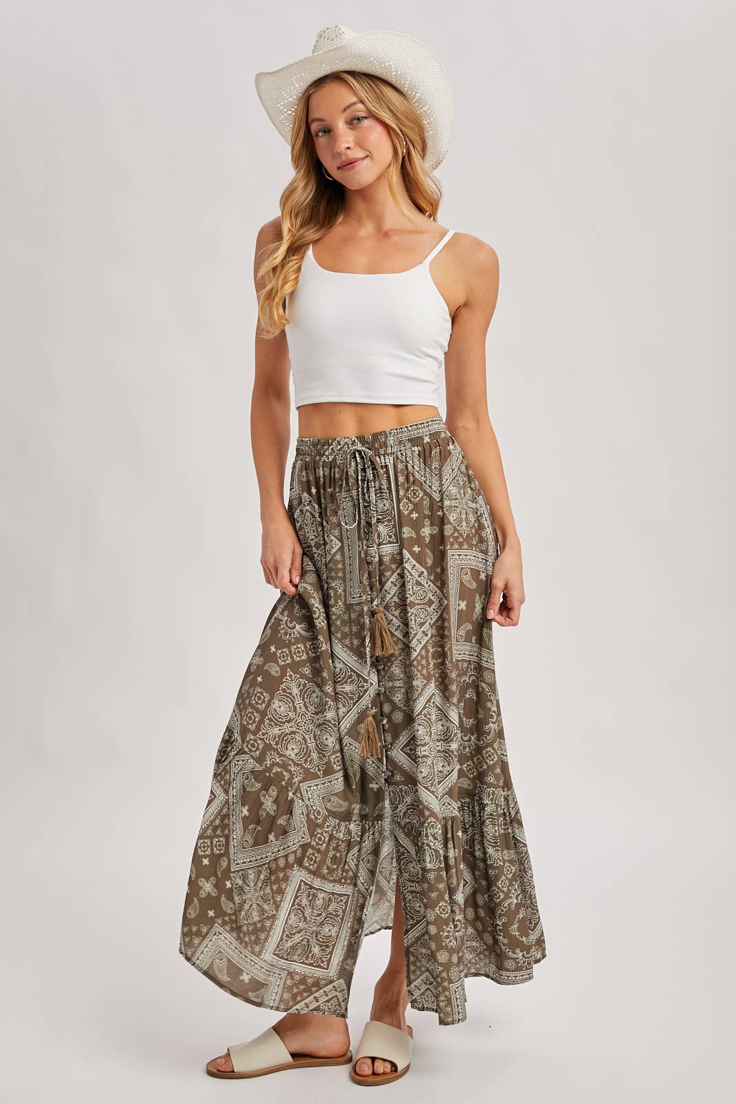 Boho Tiered Maxi Skirt