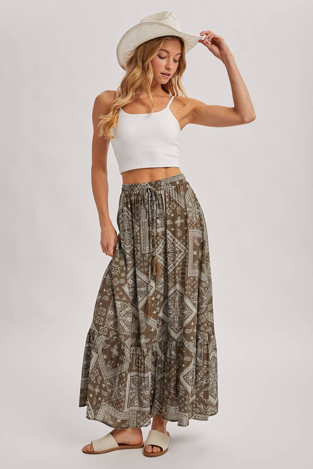 Boho Tiered Maxi Skirt