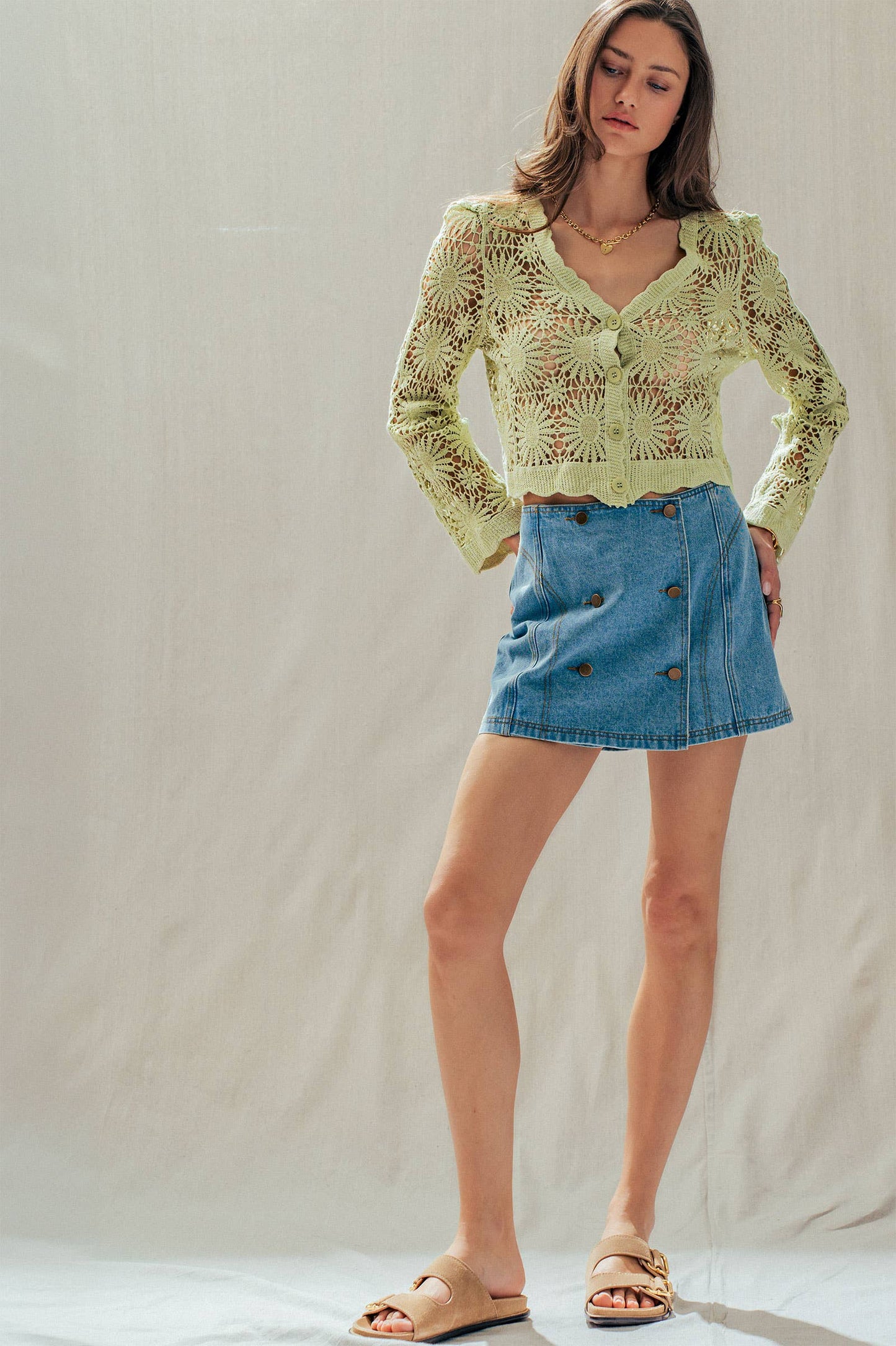 Retro Denim Skort