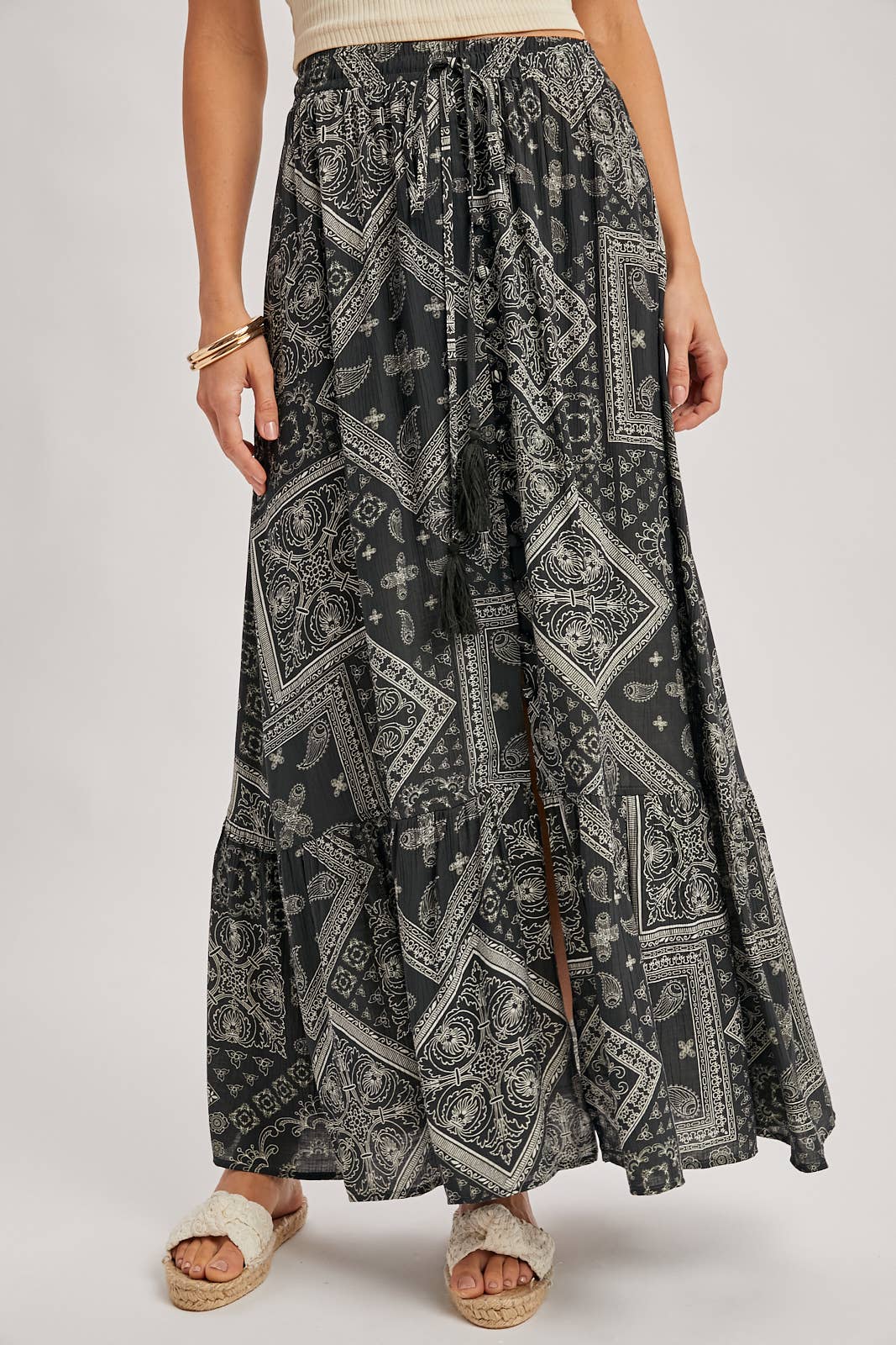 Boho Tiered Maxi Skirt