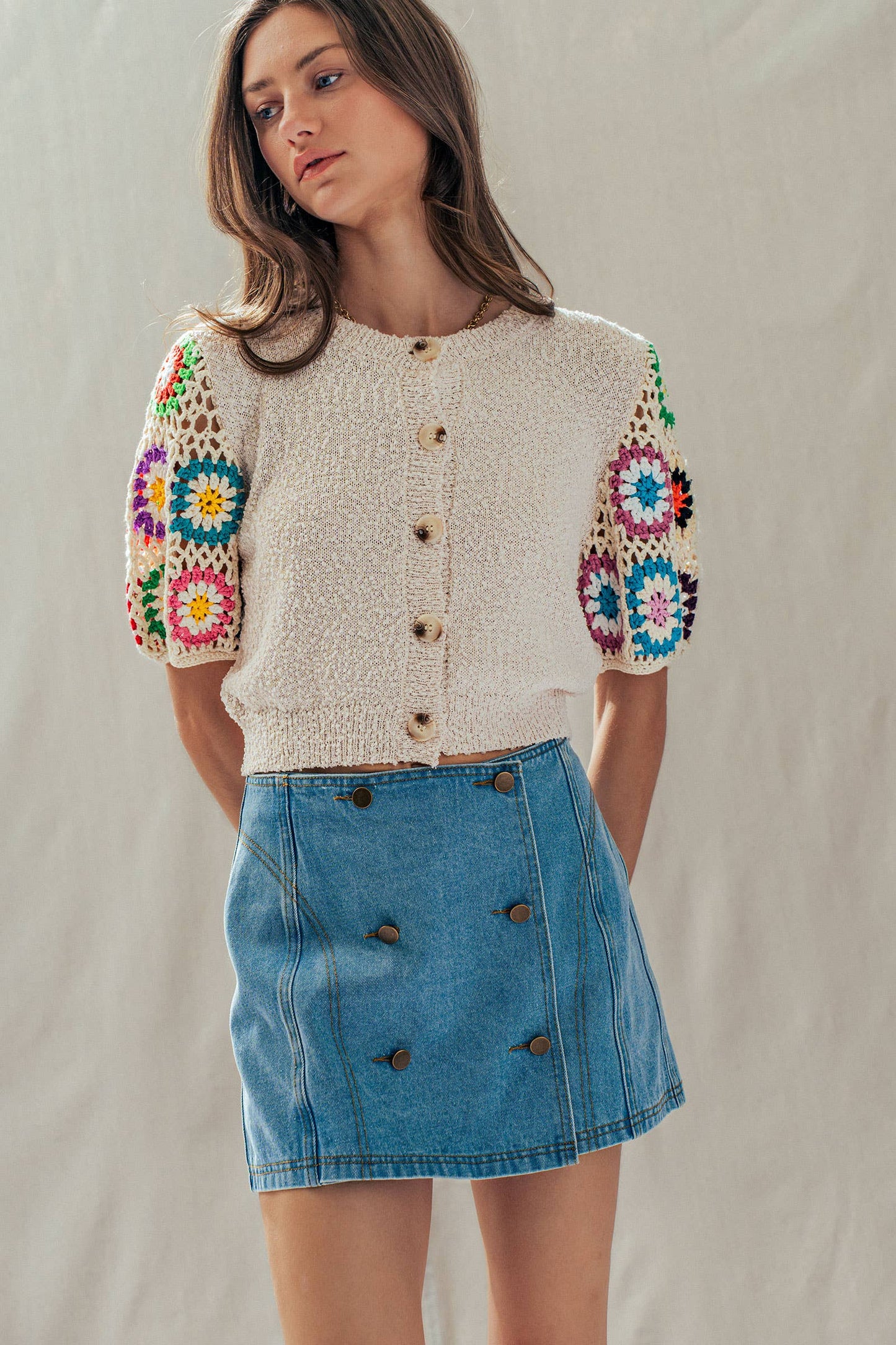 Retro Denim Skort