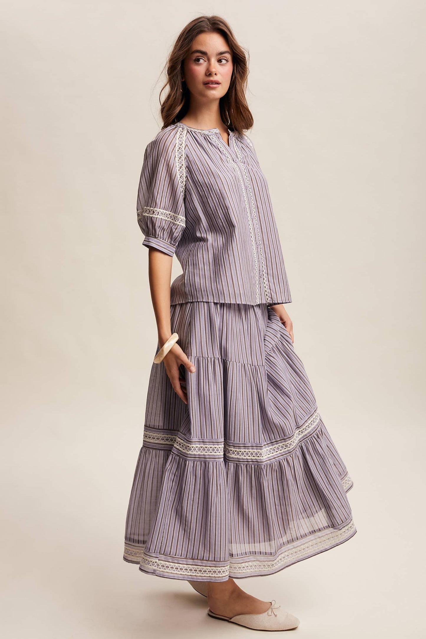 Striped Pinstripe Blouse