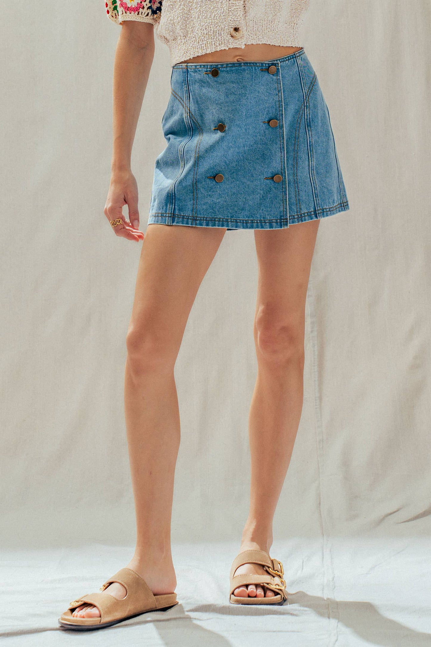 Retro Denim Skort