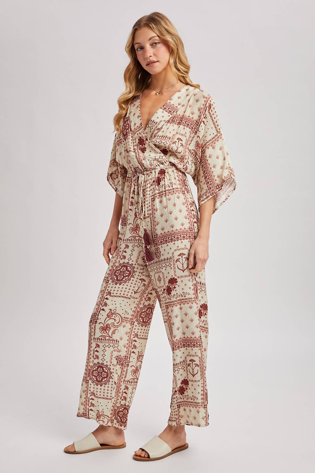 Floral Kimono Jumpsuit