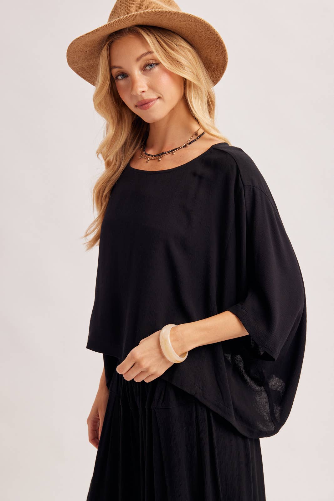 BOHO OVERSIZED DOLMAN TOP AND BALLOON LEG PANTS SET