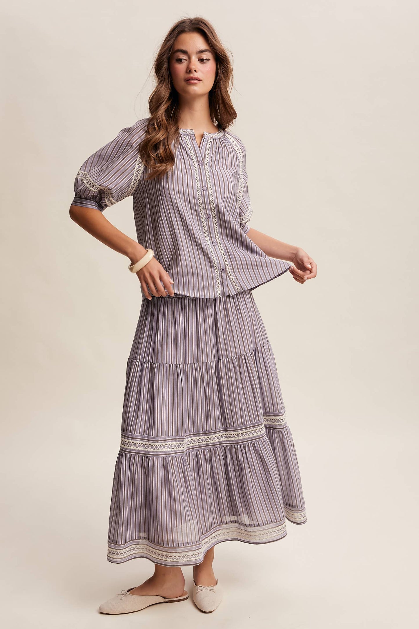 Striped Pinstripe Blouse