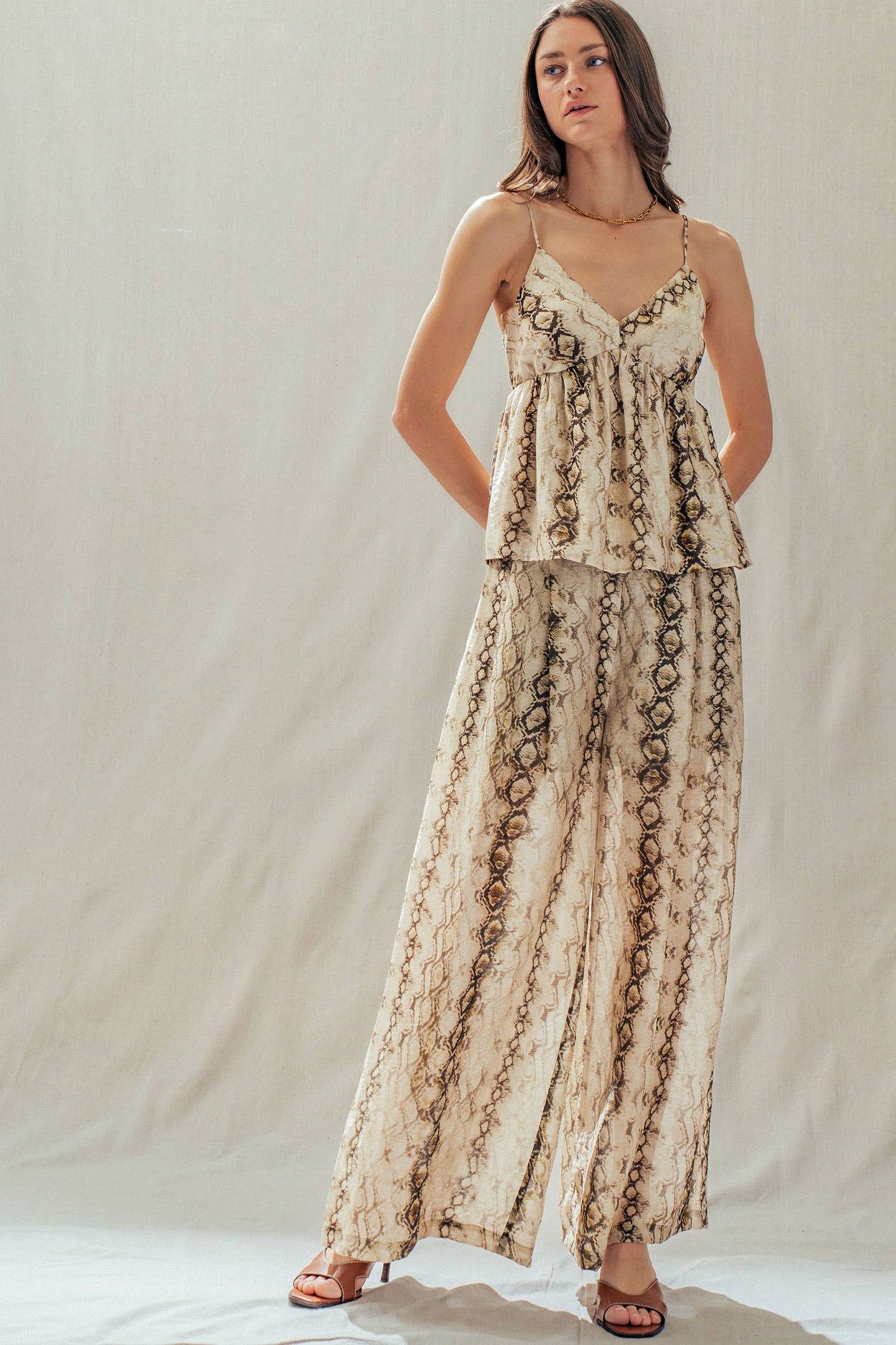 Wide Leg Snake Pants