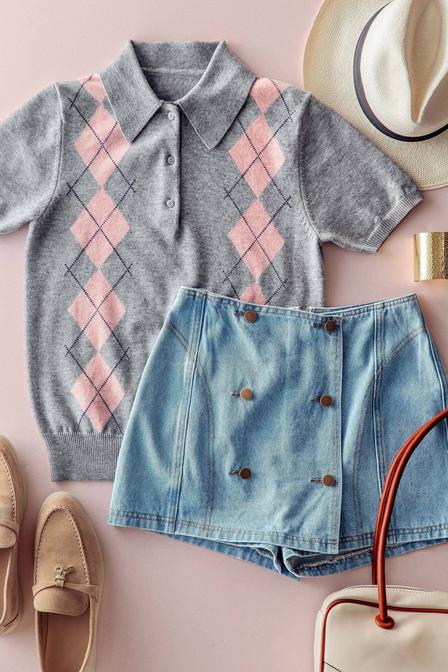 Retro Denim Skort