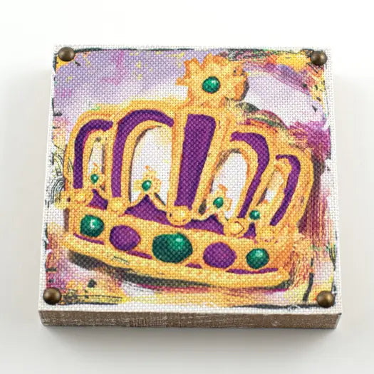 Mardi Gras Crown Art Block