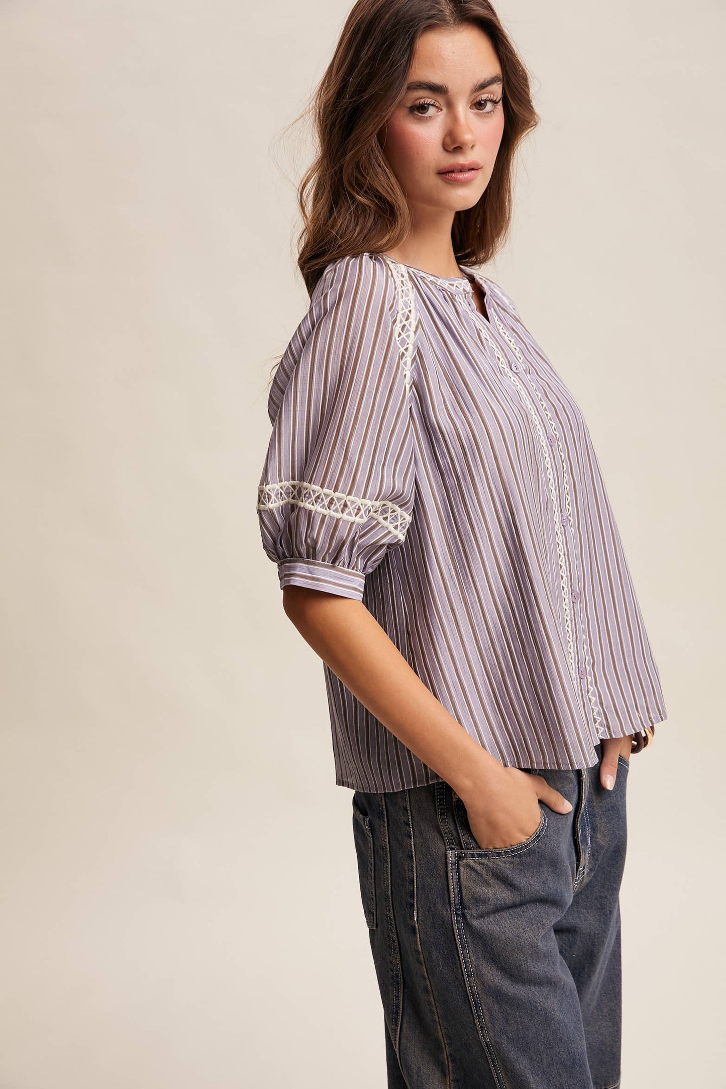 Striped Pinstripe Blouse