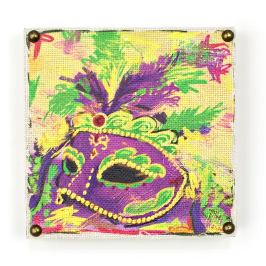 Mardi Gras Mask Art Block