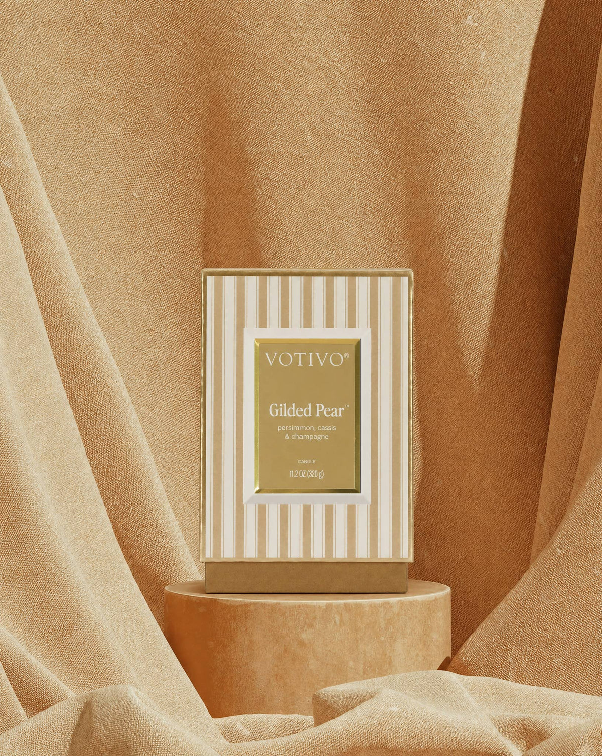Gilded Pear Holiday Candle | Christmas Gift