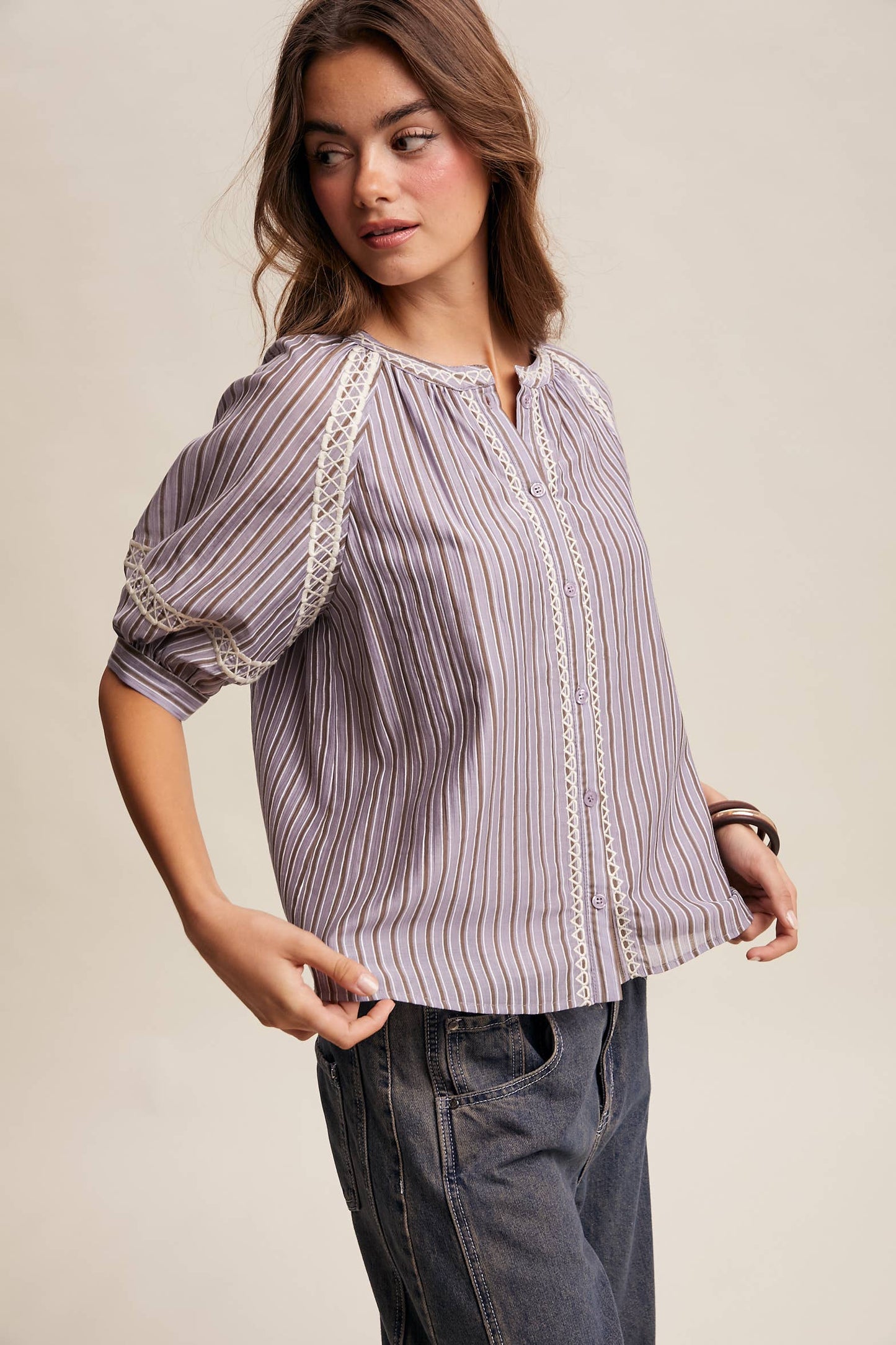 Striped Pinstripe Blouse